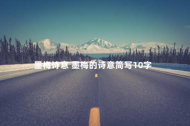 墨梅诗意 墨梅的诗意简写10字